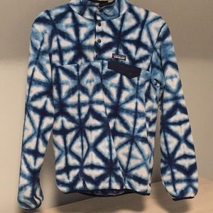 Patagonia synchilla tie dye pullover fleece